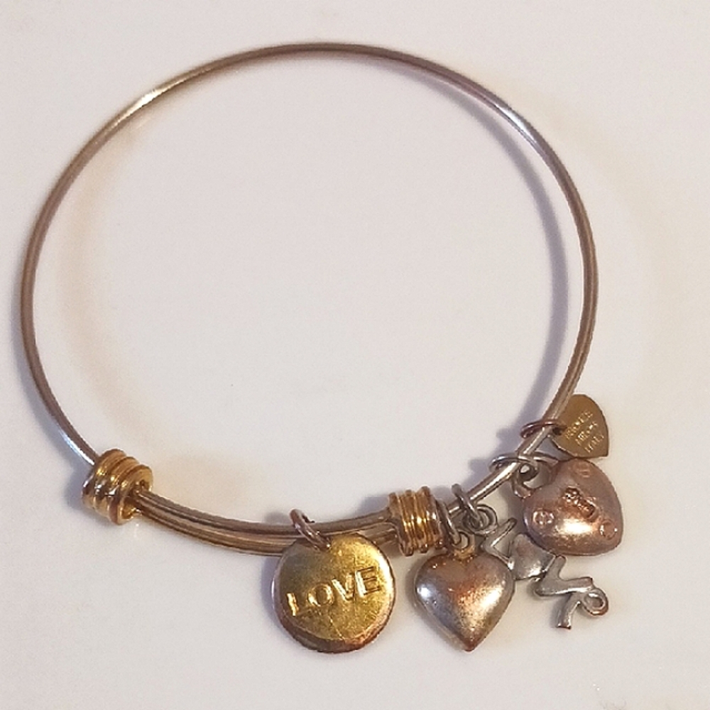 Bronz  Adjustable Assorted  Love Charms Bracelet Made In Italy🇮🇹 ❤️ Amore! 👌